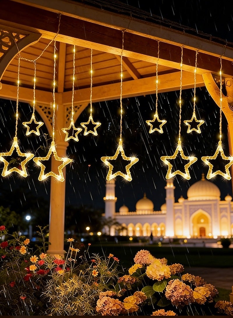 Yoawllty Ramadan Lights, Ramadan Star Lights Decorations with Battery Case for Party, Bedroom and Wedding(Warm White) - Image 1